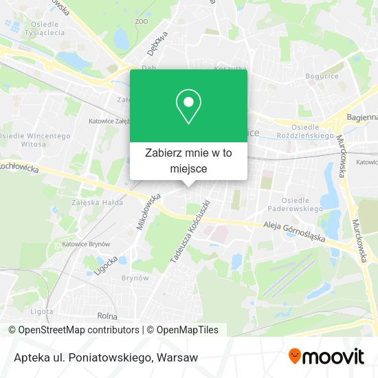 Mapa Apteka ul. Poniatowskiego