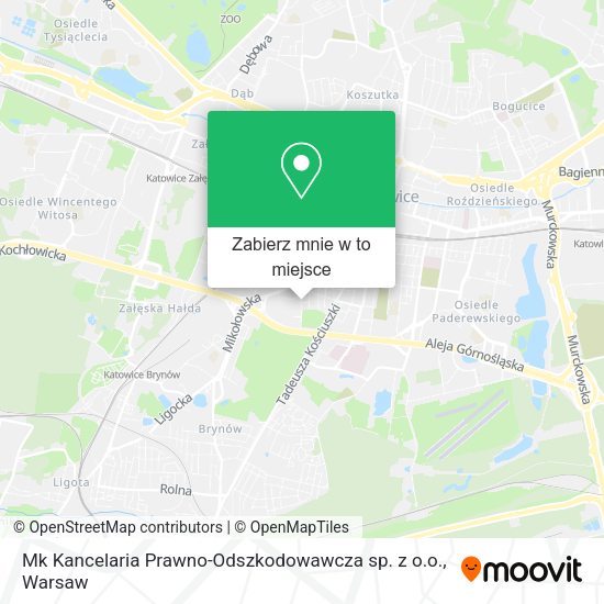 Mapa Mk Kancelaria Prawno-Odszkodowawcza sp. z o.o.