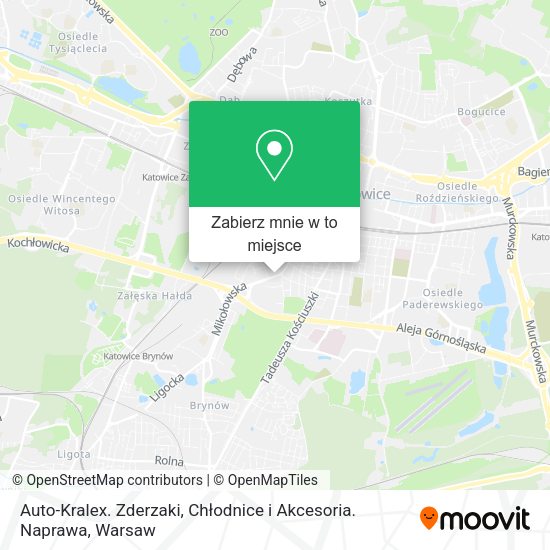 Mapa Auto-Kralex. Zderzaki, Chłodnice i Akcesoria. Naprawa