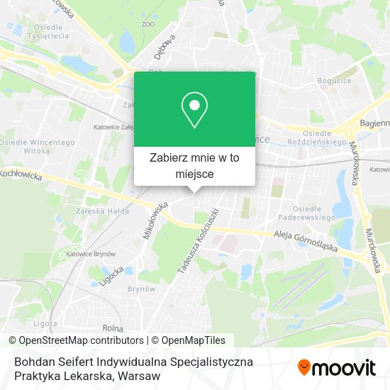 Mapa Bohdan Seifert Indywidualna Specjalistyczna Praktyka Lekarska