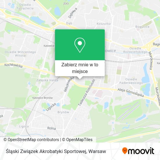 Mapa Śląski Związek Akrobatyki Sportowej