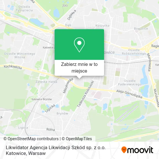 Mapa Likwidator Agencja Likwidacji Szkód sp. z o.o. Katowice