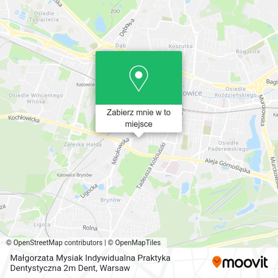 Mapa Małgorzata Mysiak Indywidualna Praktyka Dentystyczna 2m Dent