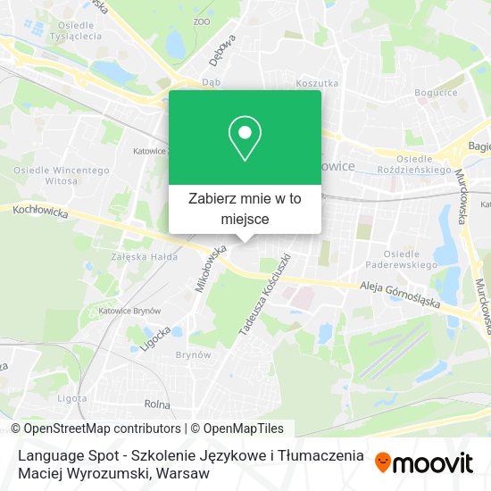 Mapa Language Spot - Szkolenie Językowe i Tłumaczenia Maciej Wyrozumski