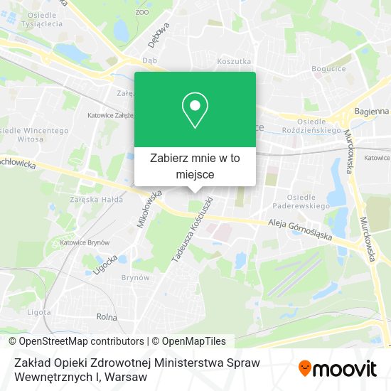 Mapa Zakład Opieki Zdrowotnej Ministerstwa Spraw Wewnętrznych I