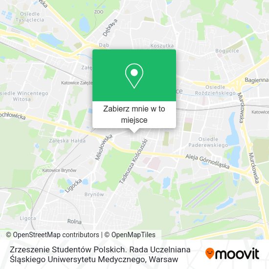 Mapa Zrzeszenie Studentów Polskich. Rada Uczelniana Śląskiego Uniwersytetu Medycznego