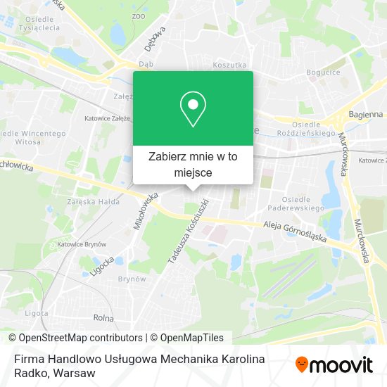 Mapa Firma Handlowo Usługowa Mechanika Karolina Radko