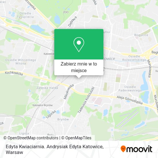 Mapa Edyta Kwiaciarnia. Andrysiak Edyta Katowice