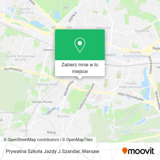 Mapa Prywatna Szkoła Jazdy J.Szandar