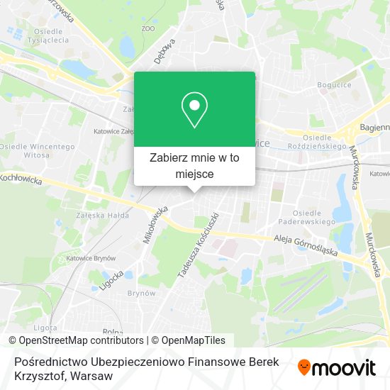 Mapa Pośrednictwo Ubezpieczeniowo Finansowe Berek Krzysztof