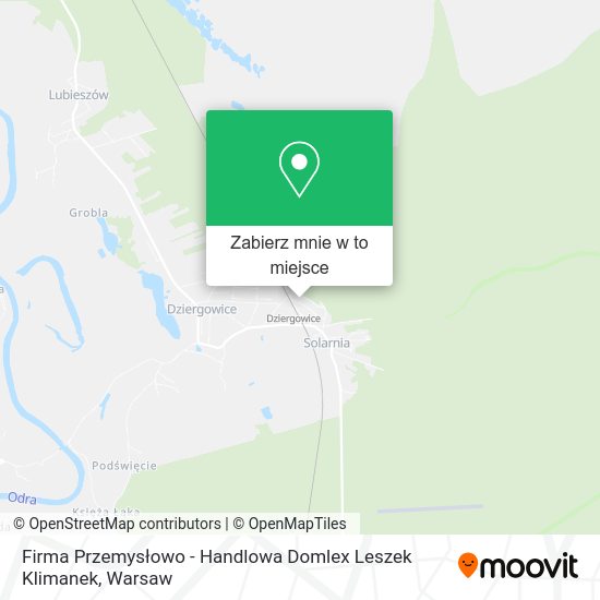 Mapa Firma Przemysłowo - Handlowa Domlex Leszek Klimanek