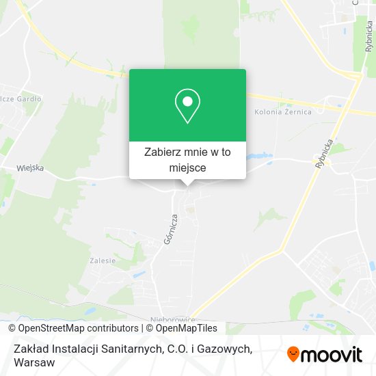 Mapa Zakład Instalacji Sanitarnych, C.O. i Gazowych