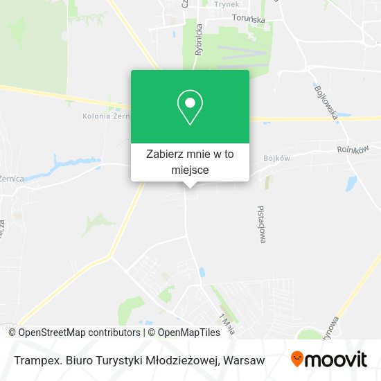 Mapa Trampex. Biuro Turystyki Młodzieżowej