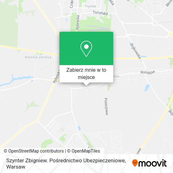 Mapa Szynter Zbigniew. Pośrednictwo Ubezpieczeniowe