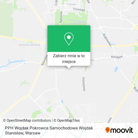 Mapa PPH Wojdak Pokrowce Samochodowe Wojdak Stanisław