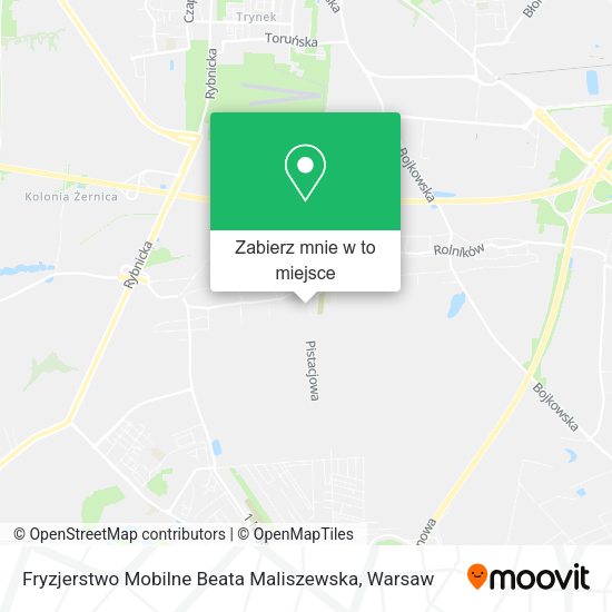 Mapa Fryzjerstwo Mobilne Beata Maliszewska