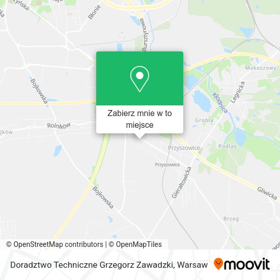 Mapa Doradztwo Techniczne Grzegorz Zawadzki