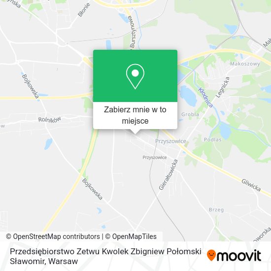 Mapa Przedsiębiorstwo Zetwu Kwolek Zbigniew Połomski Sławomir