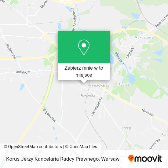 Mapa Korus Jerzy Kancelaria Radcy Prawnego