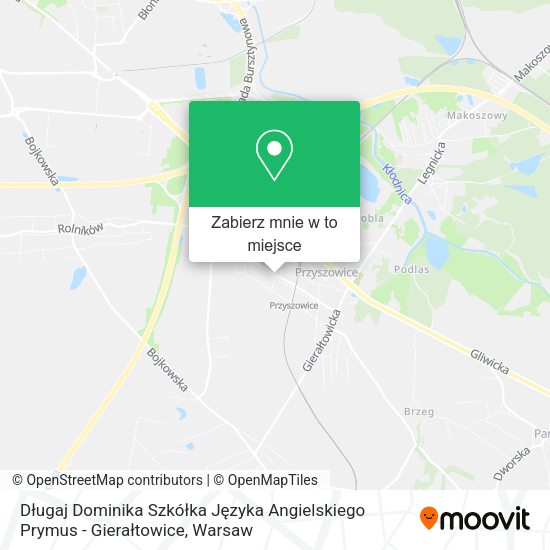 Mapa Długaj Dominika Szkółka Języka Angielskiego Prymus - Gierałtowice