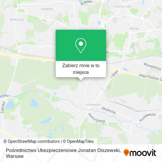 Mapa Pośrednictwo Ubezpieczeniowe Jonatan Olszewski