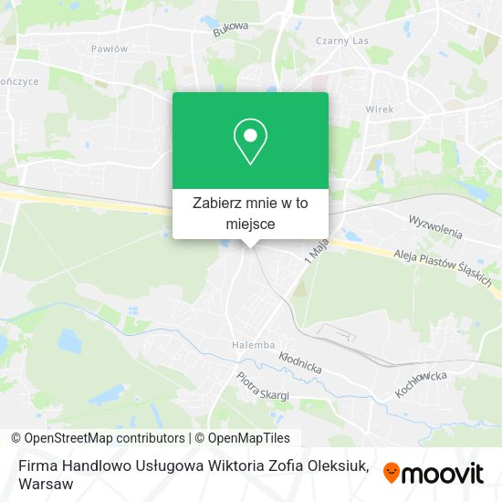 Mapa Firma Handlowo Usługowa Wiktoria Zofia Oleksiuk