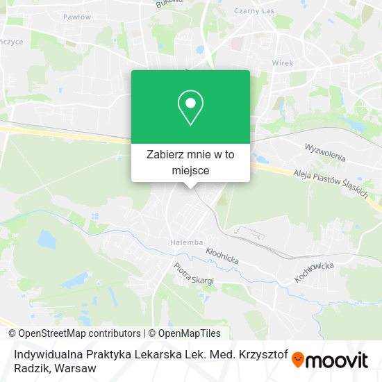 Mapa Indywidualna Praktyka Lekarska Lek. Med. Krzysztof Radzik