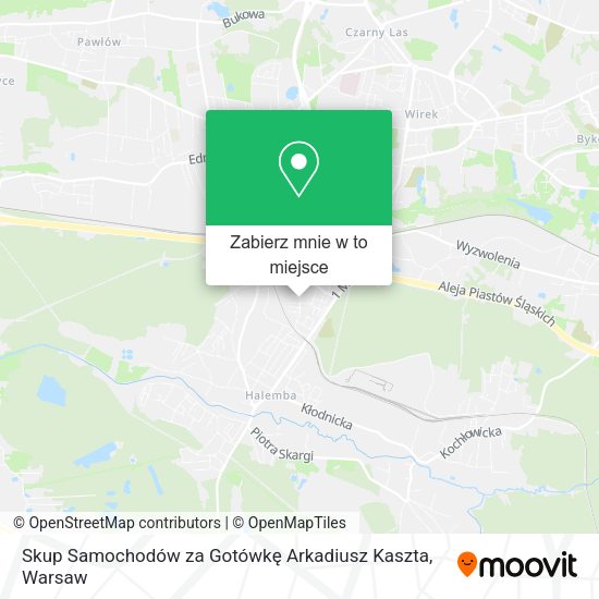 Mapa Skup Samochodów za Gotówkę Arkadiusz Kaszta