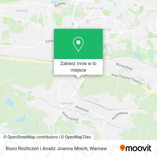 Mapa Biuro Rozliczeń i Analiz Joanna Mnich