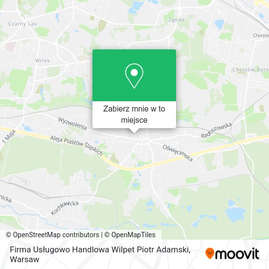 Mapa Firma Usługowo Handlowa Wilpet Piotr Adamski