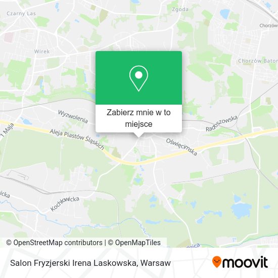 Mapa Salon Fryzjerski Irena Laskowska