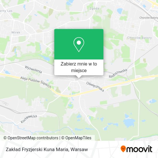 Mapa Zakład Fryzjerski Kuna Maria