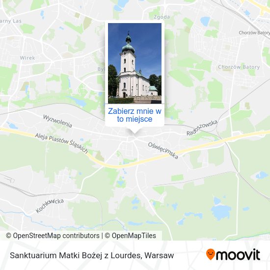 Mapa Sanktuarium Matki Bożej z Lourdes