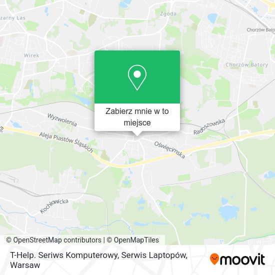 Mapa T-Help. Seriws Komputerowy, Serwis Laptopów