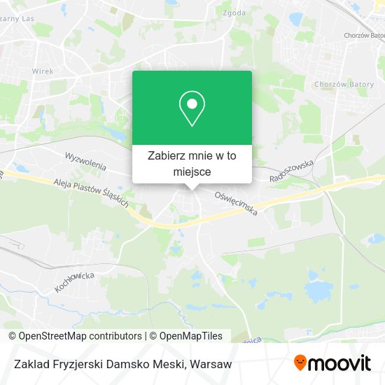 Mapa Zaklad Fryzjerski Damsko Meski