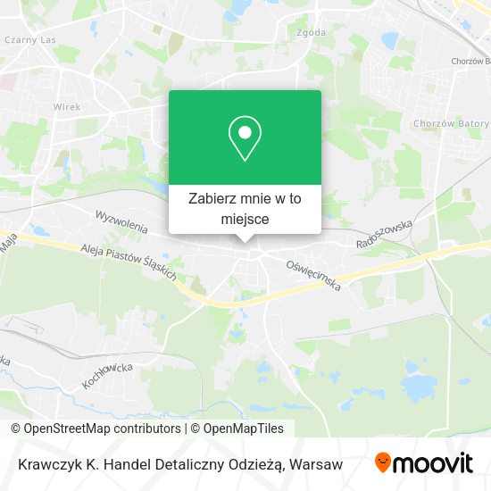 Mapa Krawczyk K. Handel Detaliczny Odzieżą