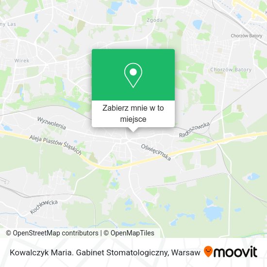 Mapa Kowalczyk Maria. Gabinet Stomatologiczny