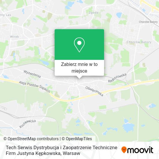 Mapa Tech Serwis Dystrybucja i Zaopatrzenie Techniczne Firm Justyna Kępkowska