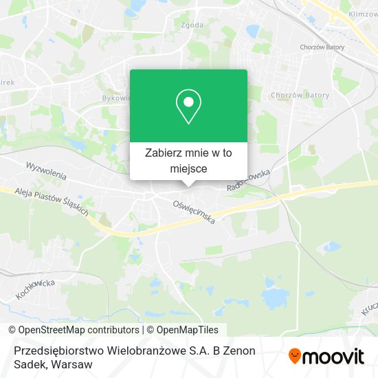 Mapa Przedsiębiorstwo Wielobranżowe S.A. B Zenon Sadek