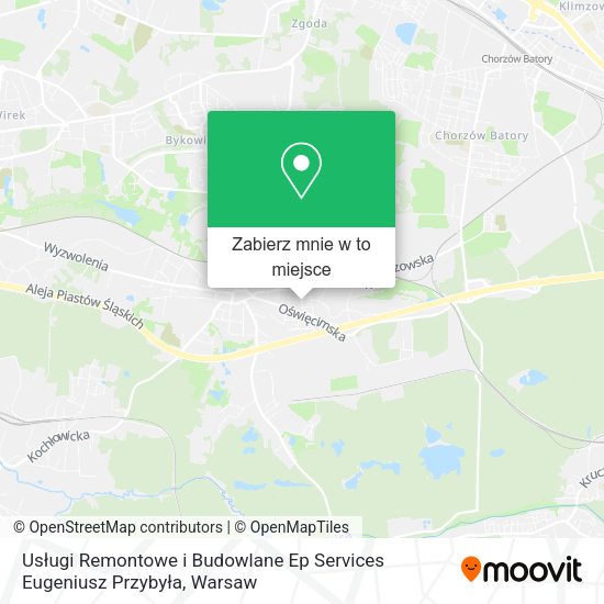 Mapa Usługi Remontowe i Budowlane Ep Services Eugeniusz Przybyła