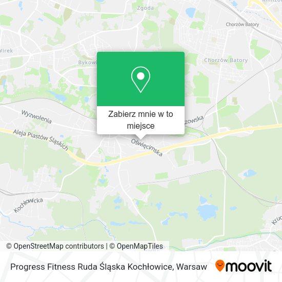 Mapa Progress Fitness Ruda Śląska Kochłowice