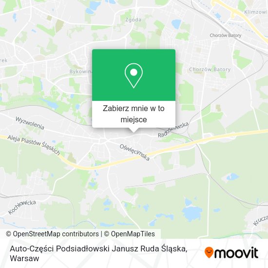 Mapa Auto-Części Podsiadłowski Janusz Ruda Śląska