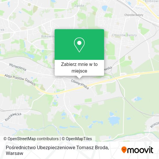 Mapa Pośrednictwo Ubezpieczeniowe Tomasz Broda