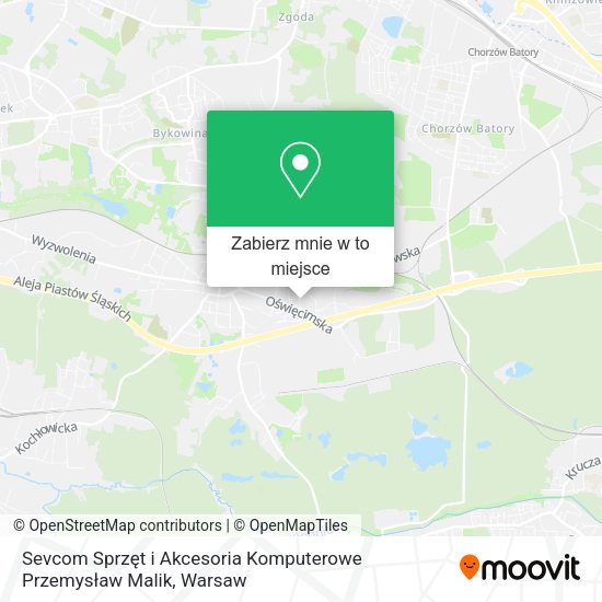 Mapa Sevcom Sprzęt i Akcesoria Komputerowe Przemysław Malik