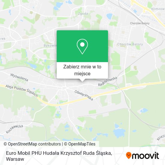 Mapa Euro Mobil PHU Hudała Krzysztof Ruda Śląska