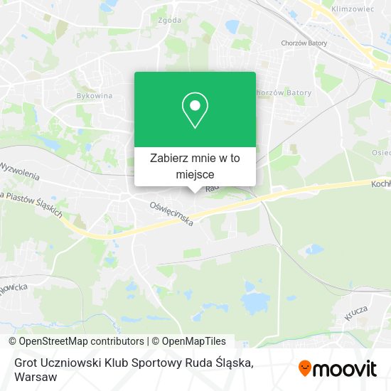 Mapa Grot Uczniowski Klub Sportowy Ruda Śląska