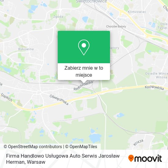 Mapa Firma Handlowo Usługowa Auto Serwis Jarosław Herman