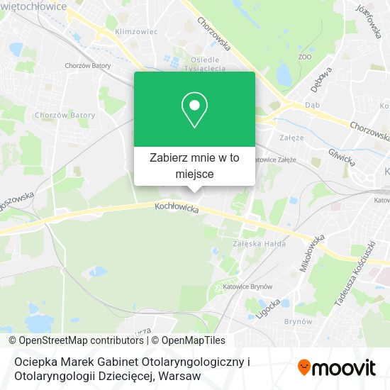 Mapa Ociepka Marek Gabinet Otolaryngologiczny i Otolaryngologii Dziecięcej