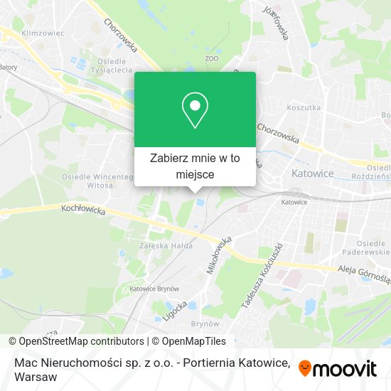 Mapa Mac Nieruchomości sp. z o.o. - Portiernia Katowice