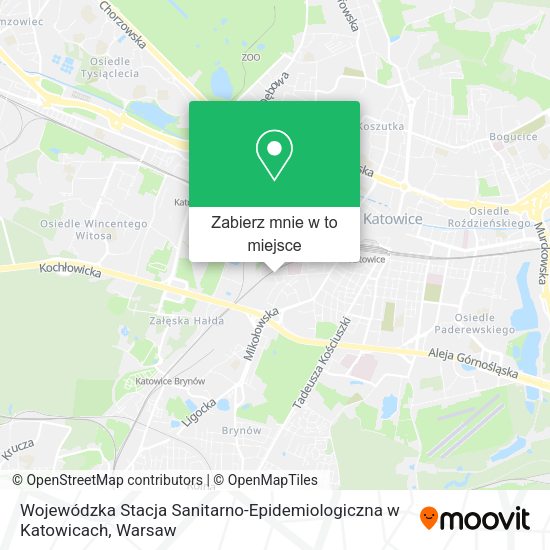 Mapa Wojewódzka Stacja Sanitarno-Epidemiologiczna w Katowicach